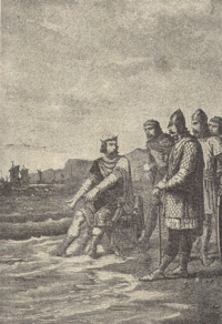 Canute cannot hold back the waves