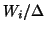 $W_i/\Delta$