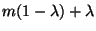 $m(1-\lambda)+\lambda$