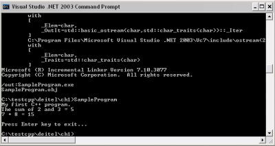 Compiling and
Running a C++ Program