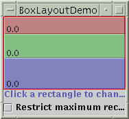 Three components with mixed X alignments and no maximum size